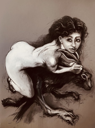 Charcoal on paper # ProCreate